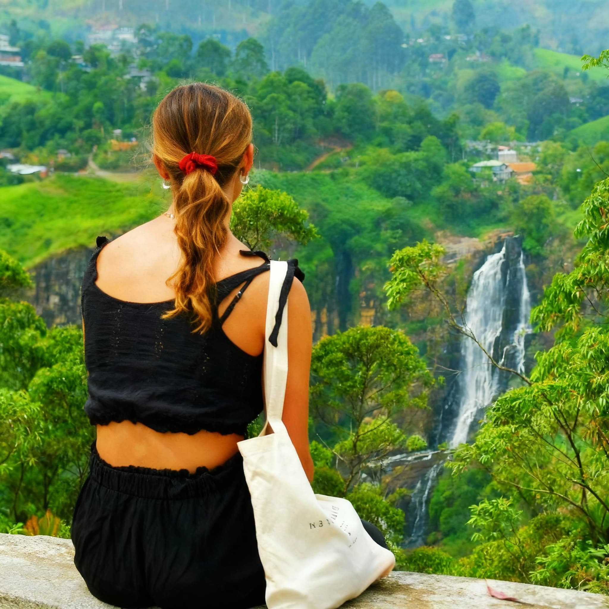 A baby elephant being fed by a caretaker at Pinnawala Elephant Orphanage.